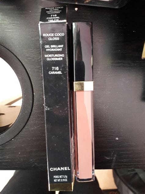 chanel rouge coco gel gloss brilliant 716 caramel|ROUGE COCO GLOSS Moisturising gloss 716 .